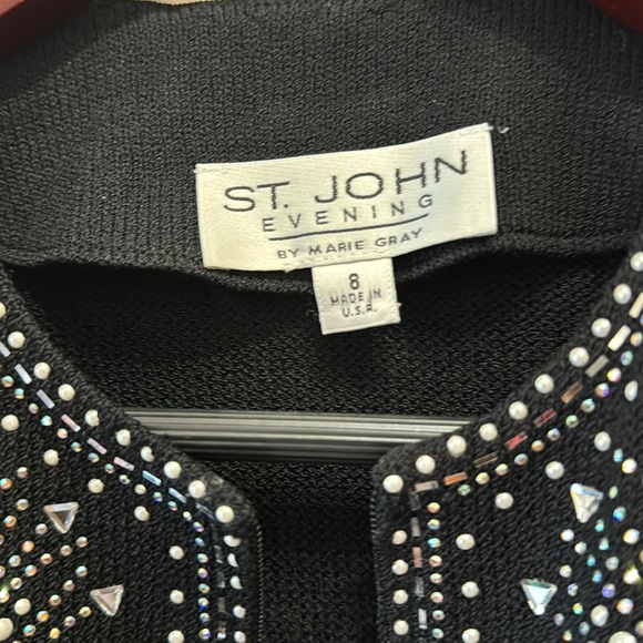 St. John Evening SUIT Two piece /Jacket Crystals Sequins. - Picture 2 of 12